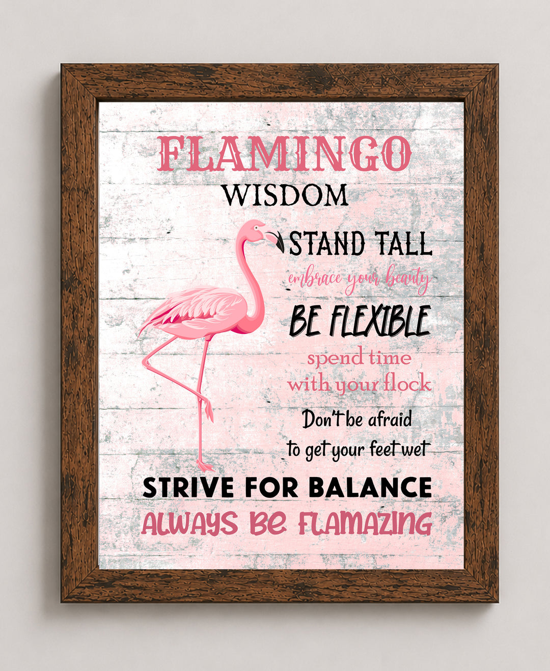 Stand Tall Be Flexible Inspirational Wall Art