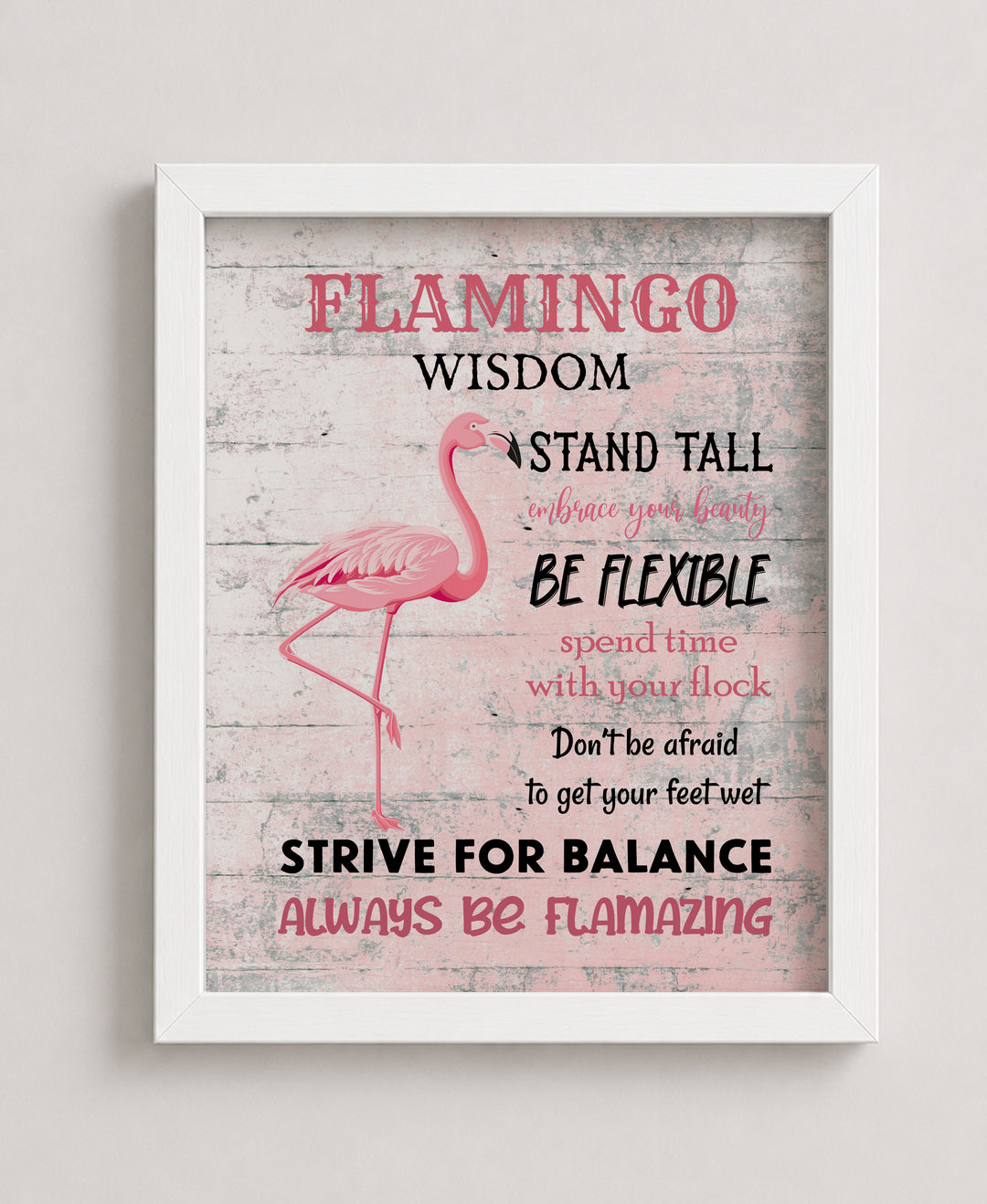 Stand Tall Be Flexible Inspirational Wall Art