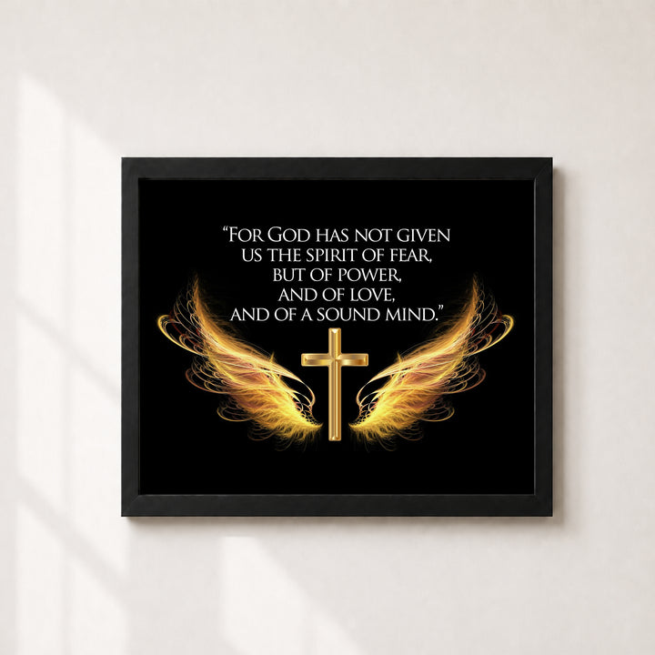 2 Timothy 1:7 Bible Verse Wall Art