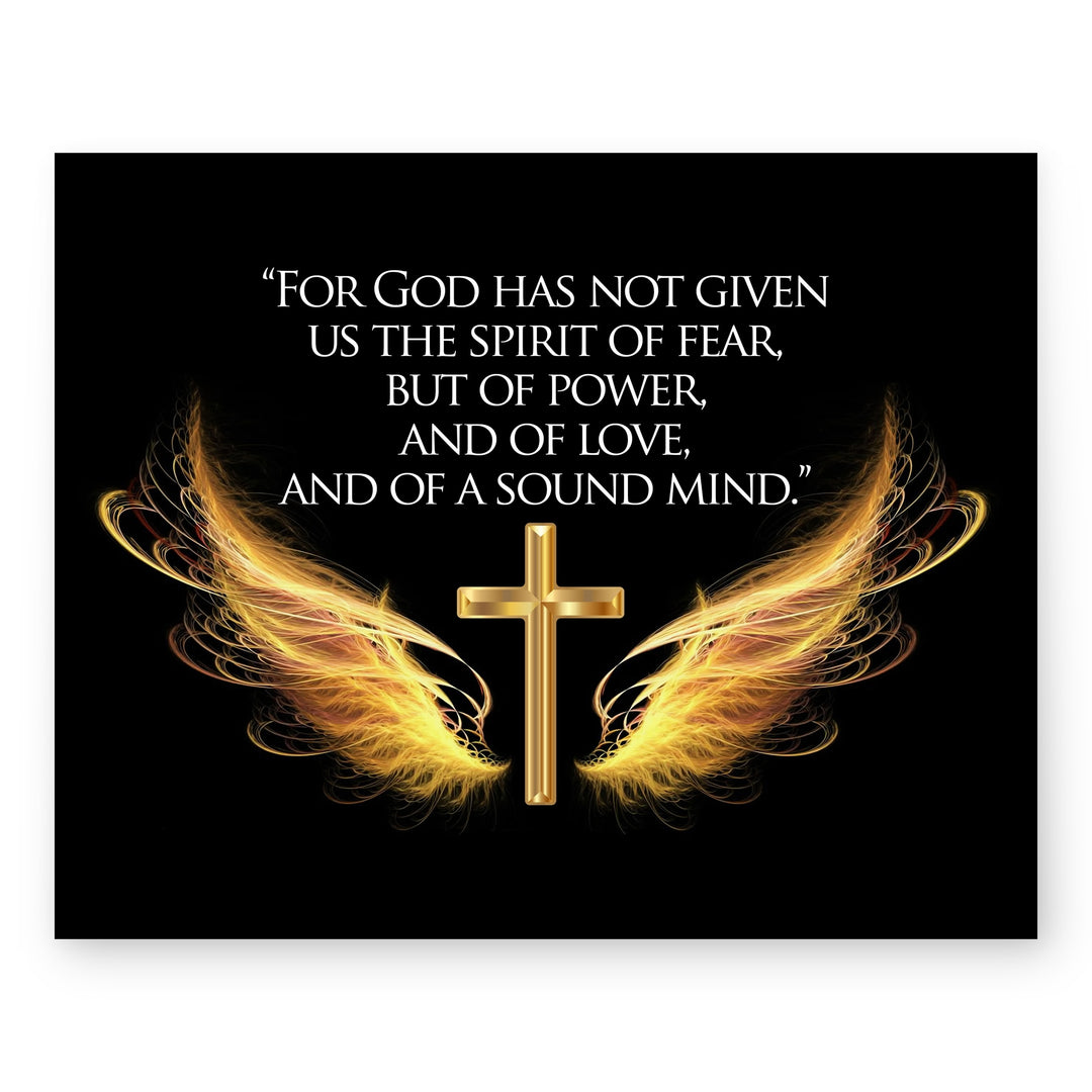 2 Timothy 1:7 Bible Verse Wall Art