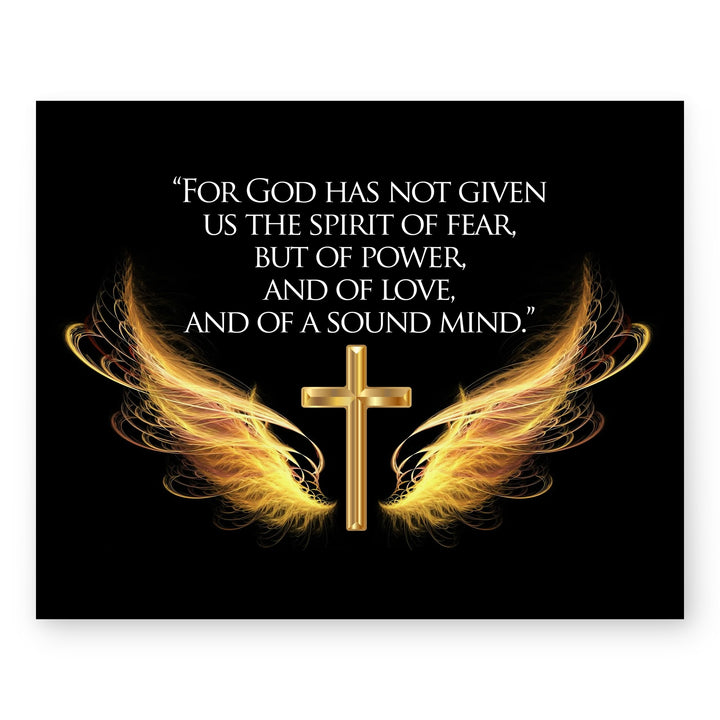 2 Timothy 1:7 Bible Verse Wall Art