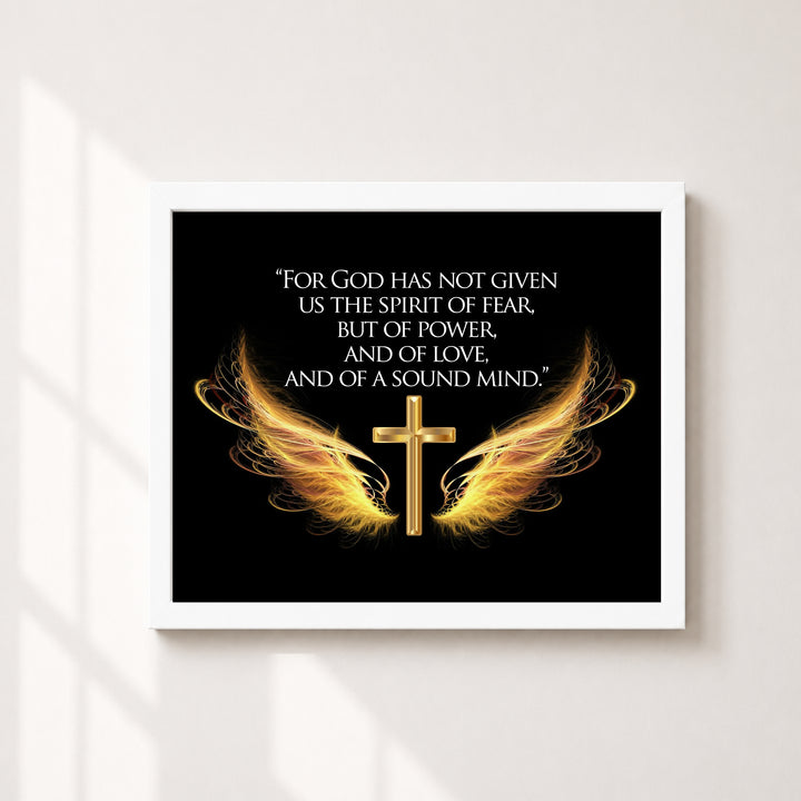 2 Timothy 1:7 Bible Verse Wall Art
