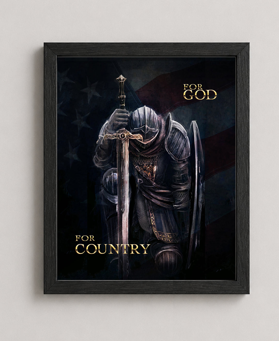 For God For Country Christian Wall Art