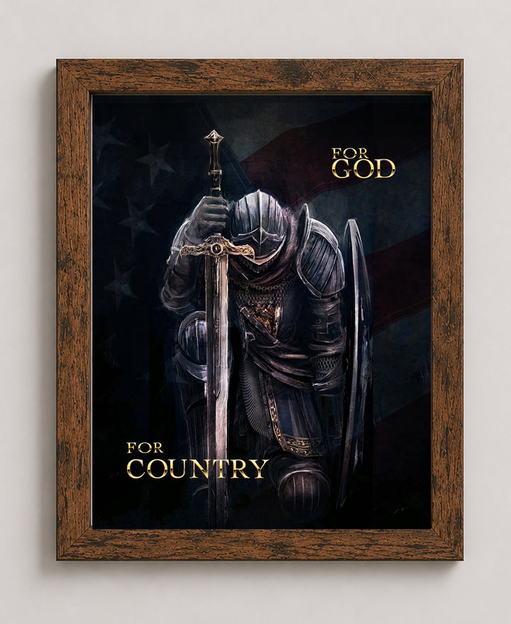 For God For Country Christian Wall Art