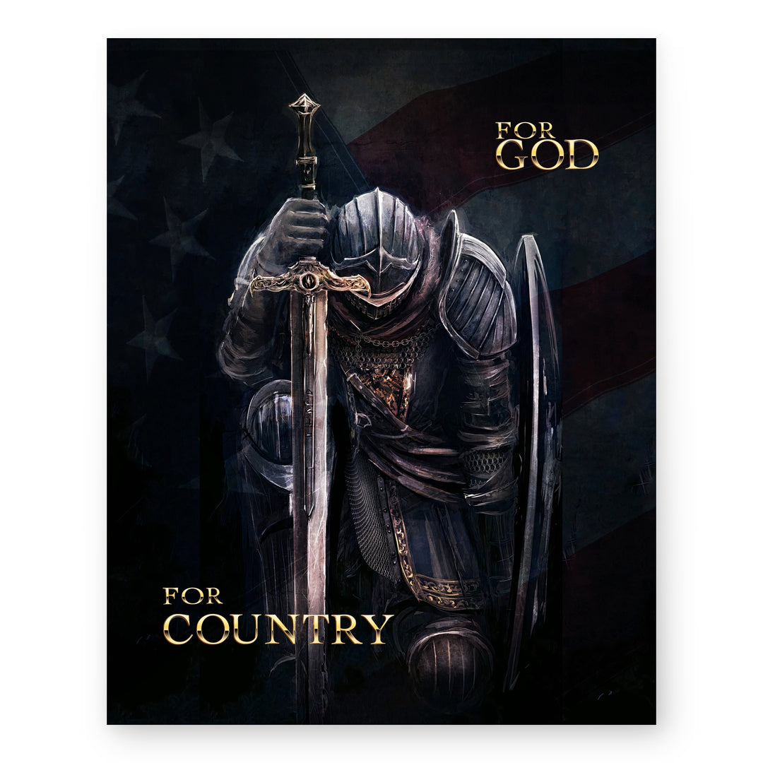 For God For Country Christian Wall Art