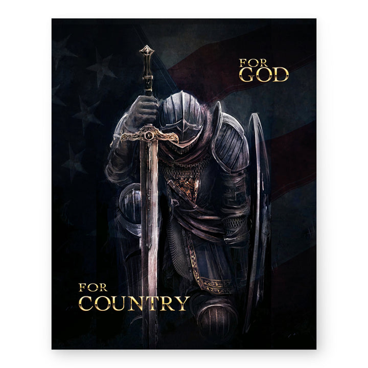 For God For Country Christian Wall Art