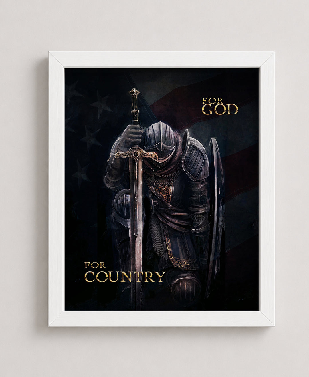 For God For Country Christian Wall Art