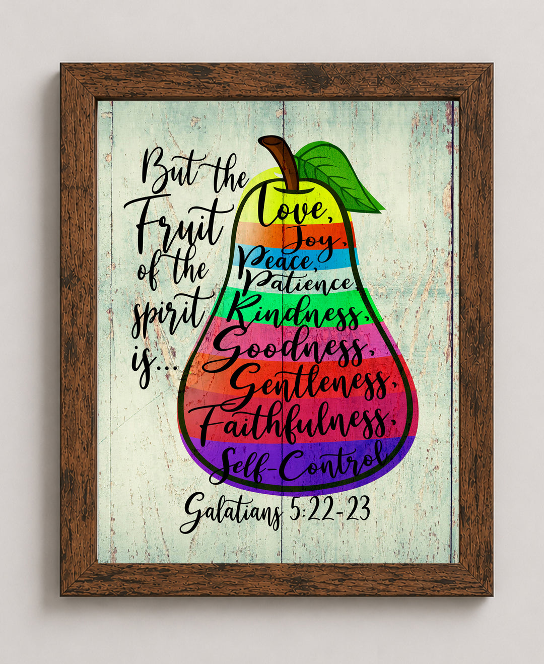 Love Joy Peace Rustic Christian Wall Art
