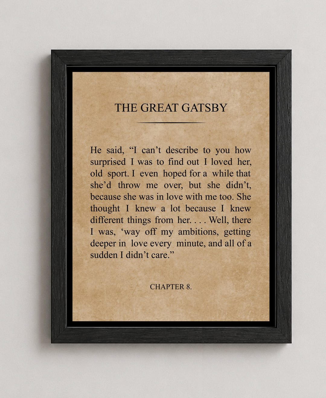 Great Gatsby Love Family Inspirational Wall Art