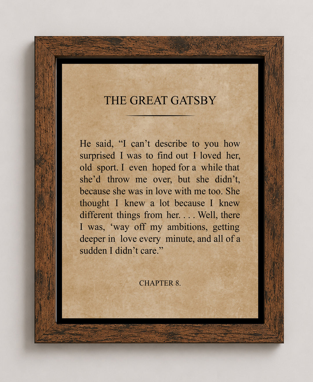 Great Gatsby Love Family Inspirational Wall Art