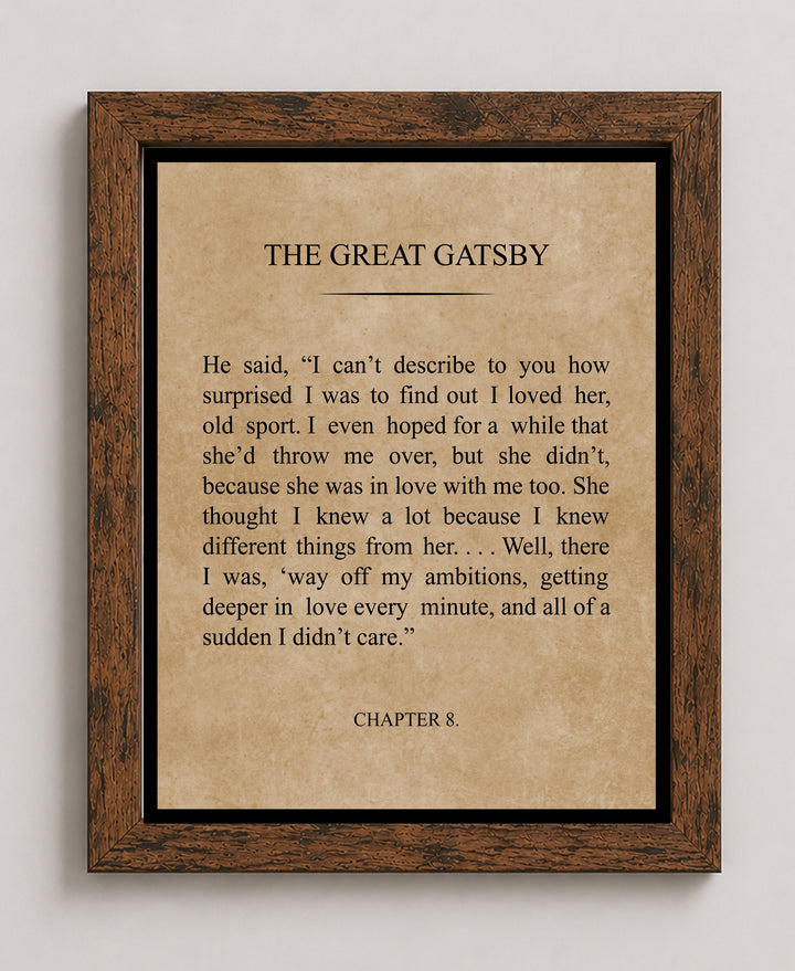 Great Gatsby Love Family Inspirational Wall Art