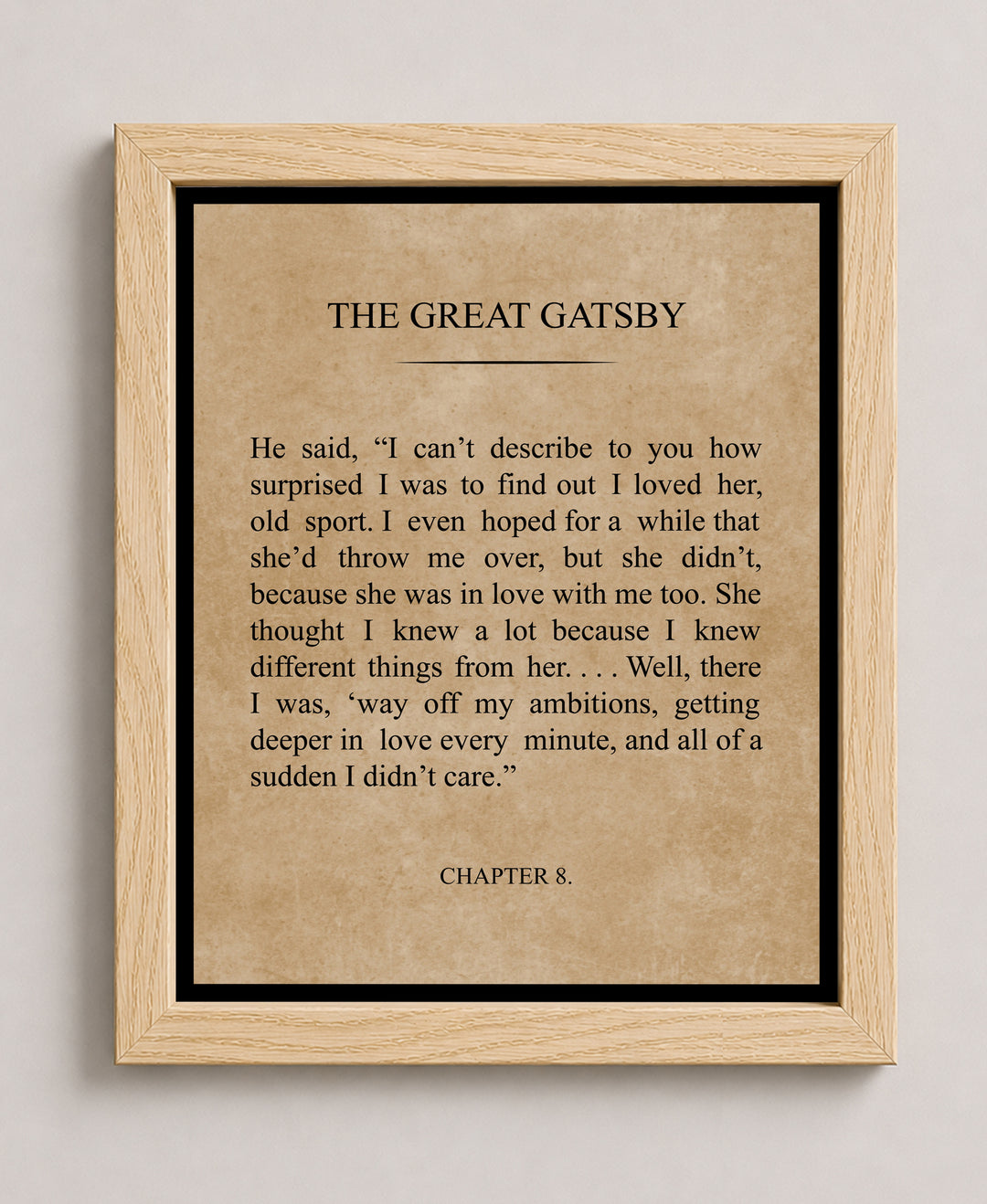 Great Gatsby Love Family Inspirational Wall Art