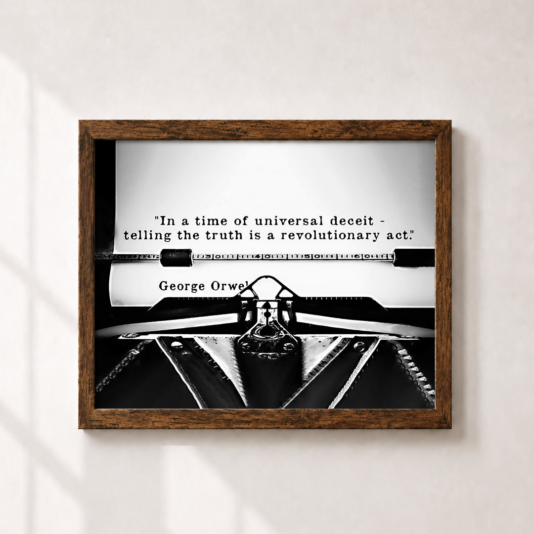 Orwell Telling the Truth Inspirational Wall Art