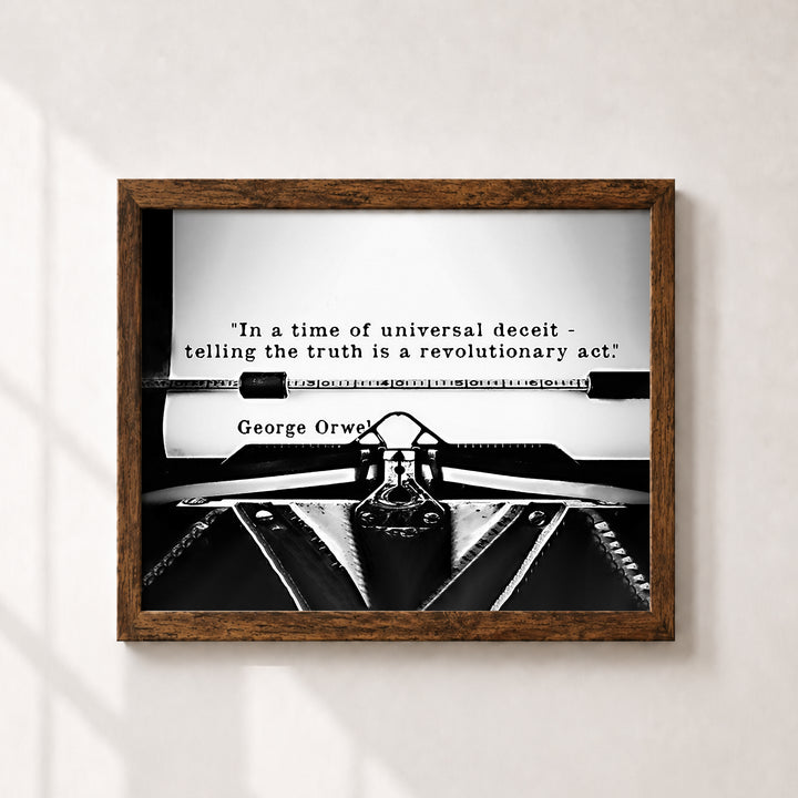 Orwell Telling the Truth Inspirational Wall Art