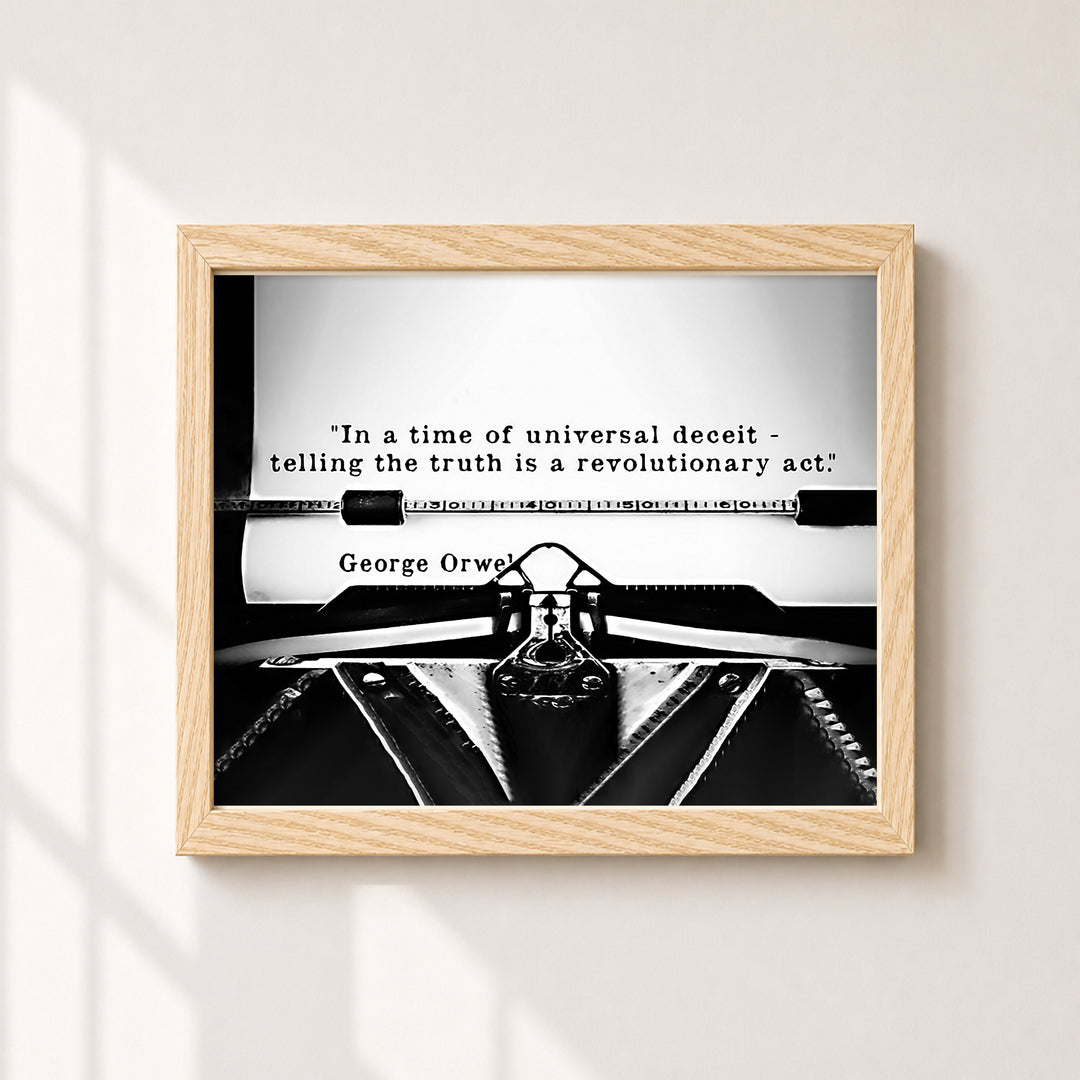 Orwell Telling the Truth Inspirational Wall Art