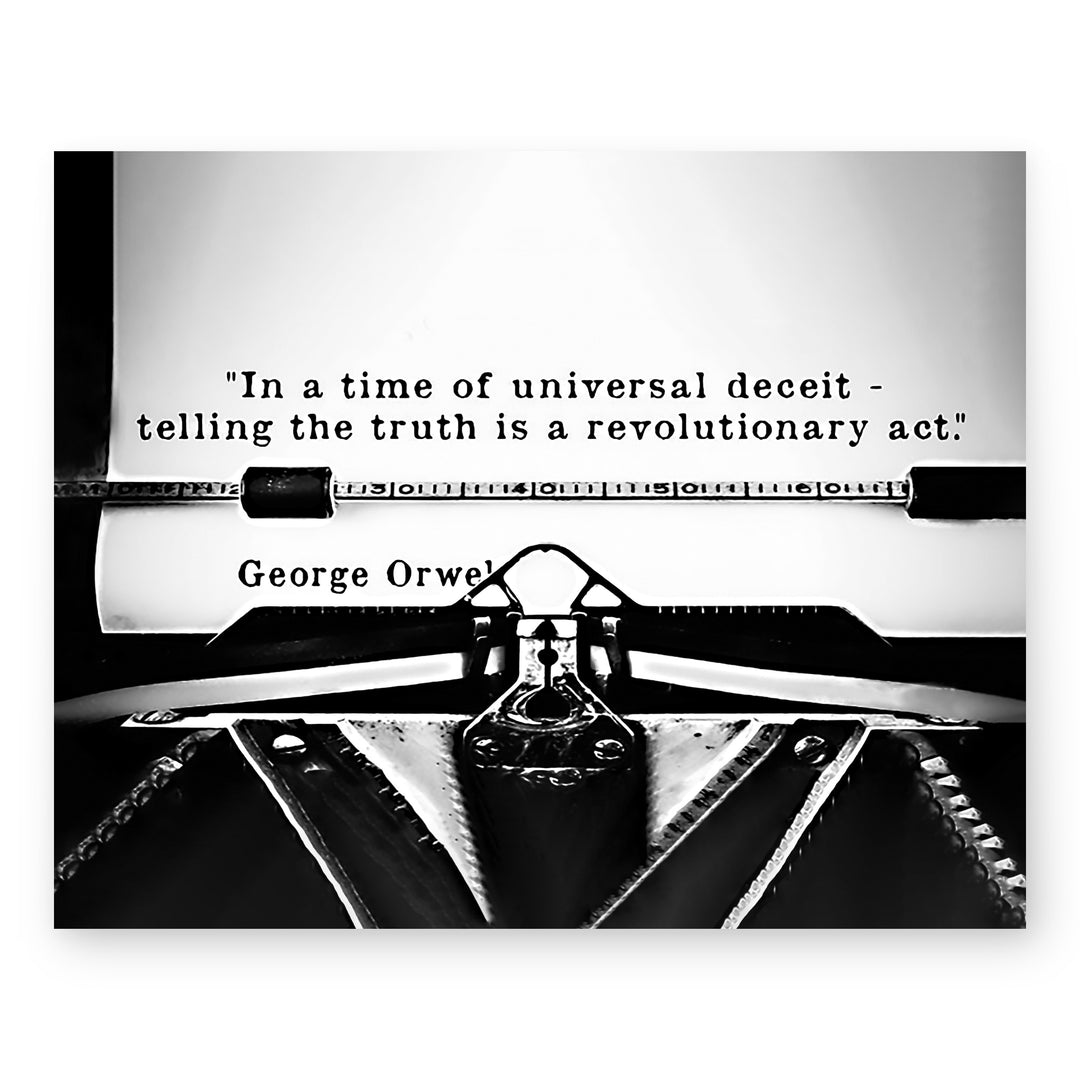 Orwell Telling the Truth Inspirational Wall Art