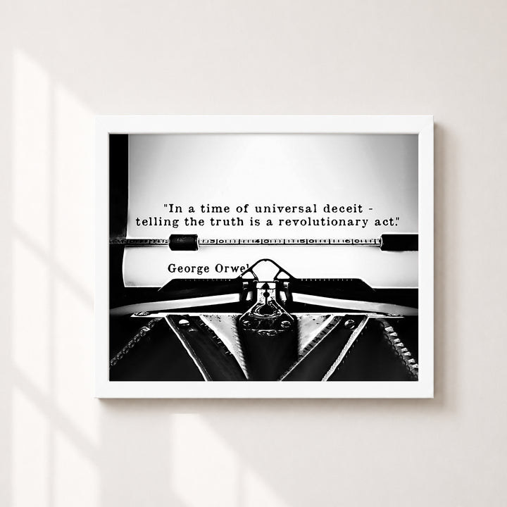 Orwell Telling the Truth Inspirational Wall Art