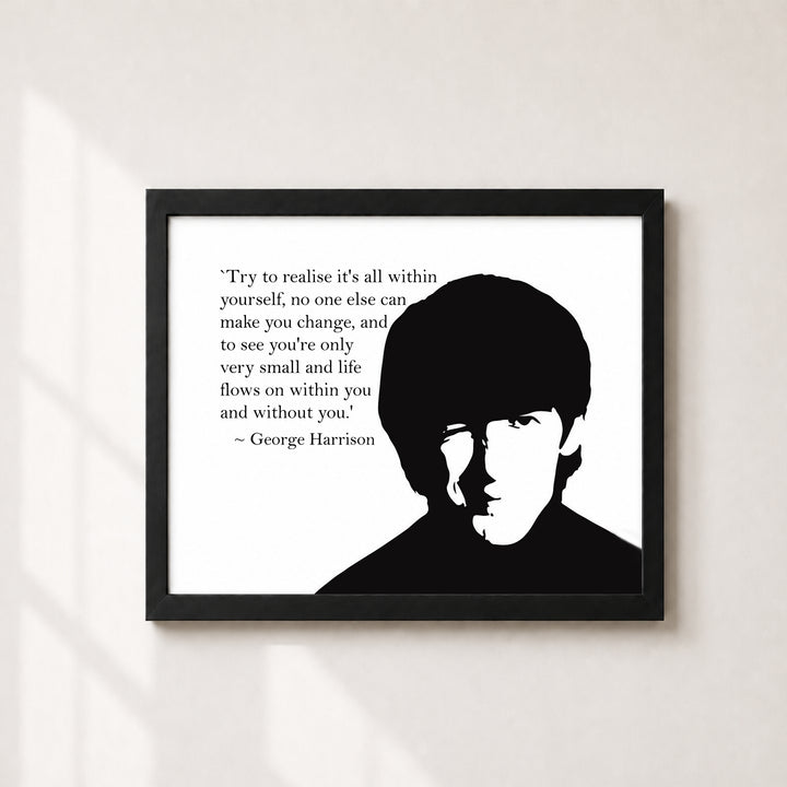 George Harrison Song Lyric Music Wall Art