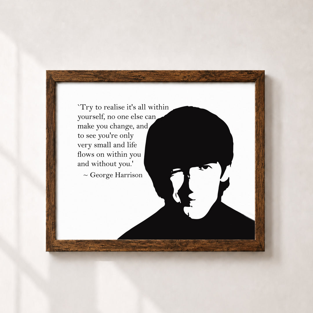 George Harrison Song Lyric Music Wall Art