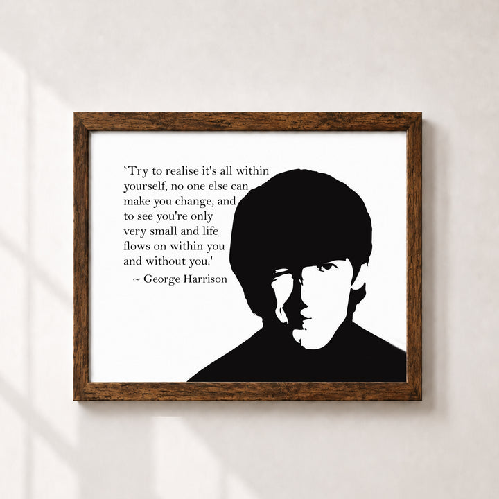 George Harrison Song Lyric Music Wall Art