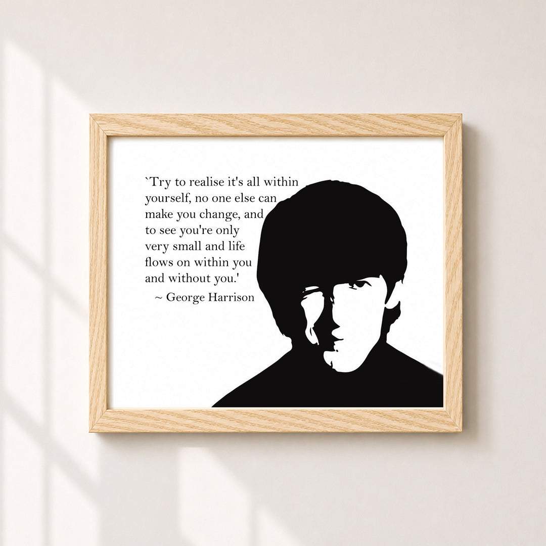 George Harrison Song Lyric Music Wall Art