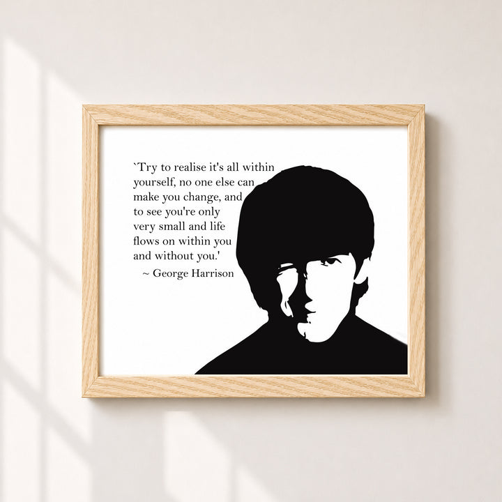George Harrison Song Lyric Music Wall Art