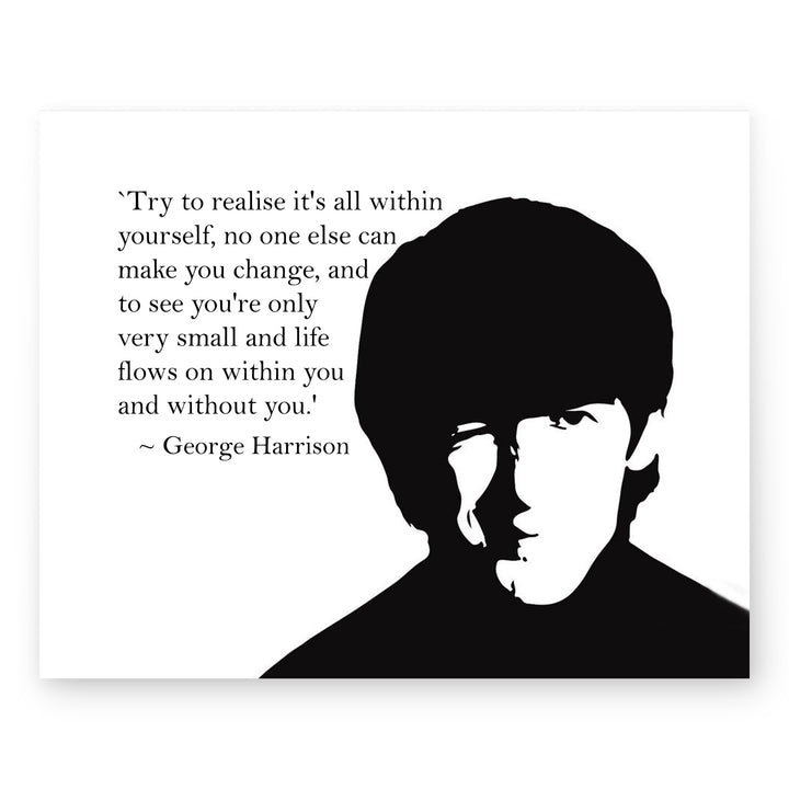 George Harrison Song Lyric Music Wall Art