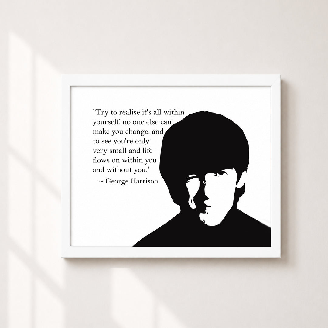 George Harrison Song Lyric Music Wall Art