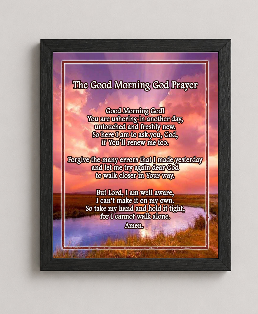 The Good Morning God Prayer Bible Verse Wall Art