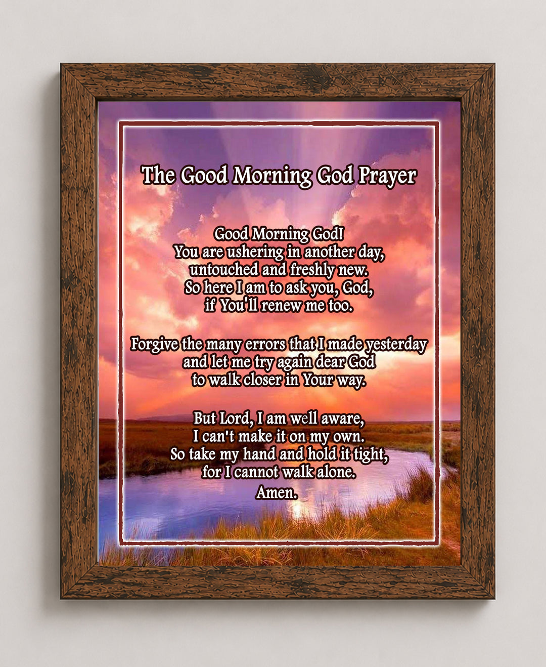 The Good Morning God Prayer Bible Verse Wall Art