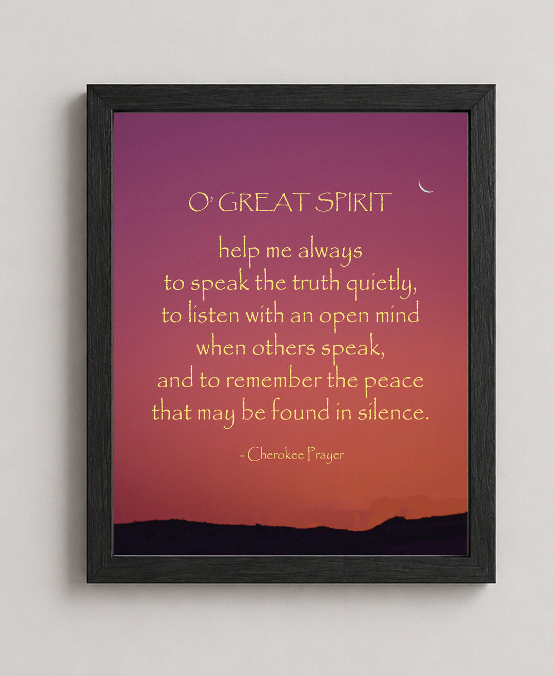 O Great Spirit A Cherokee Prayer Christian Wall Art
