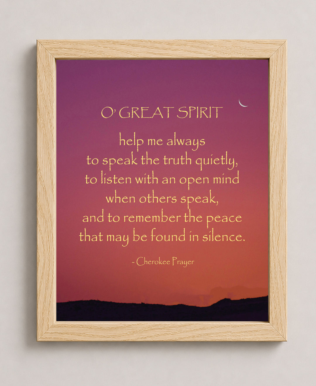 O Great Spirit A Cherokee Prayer Christian Wall Art