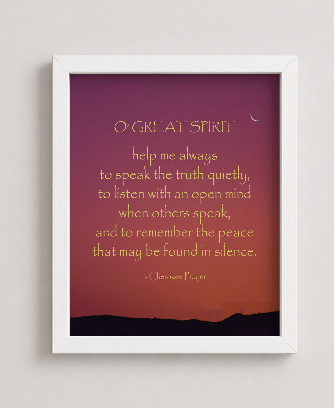 O Great Spirit A Cherokee Prayer Christian Wall Art