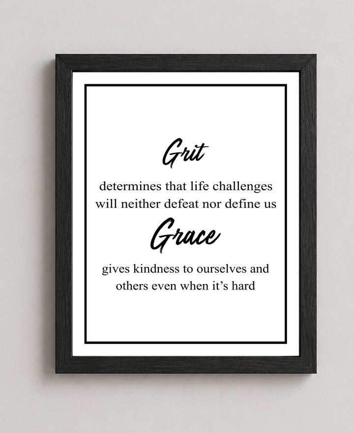 Life Challenges Neither Defeat Nor Define Us Inspirational Wall Art