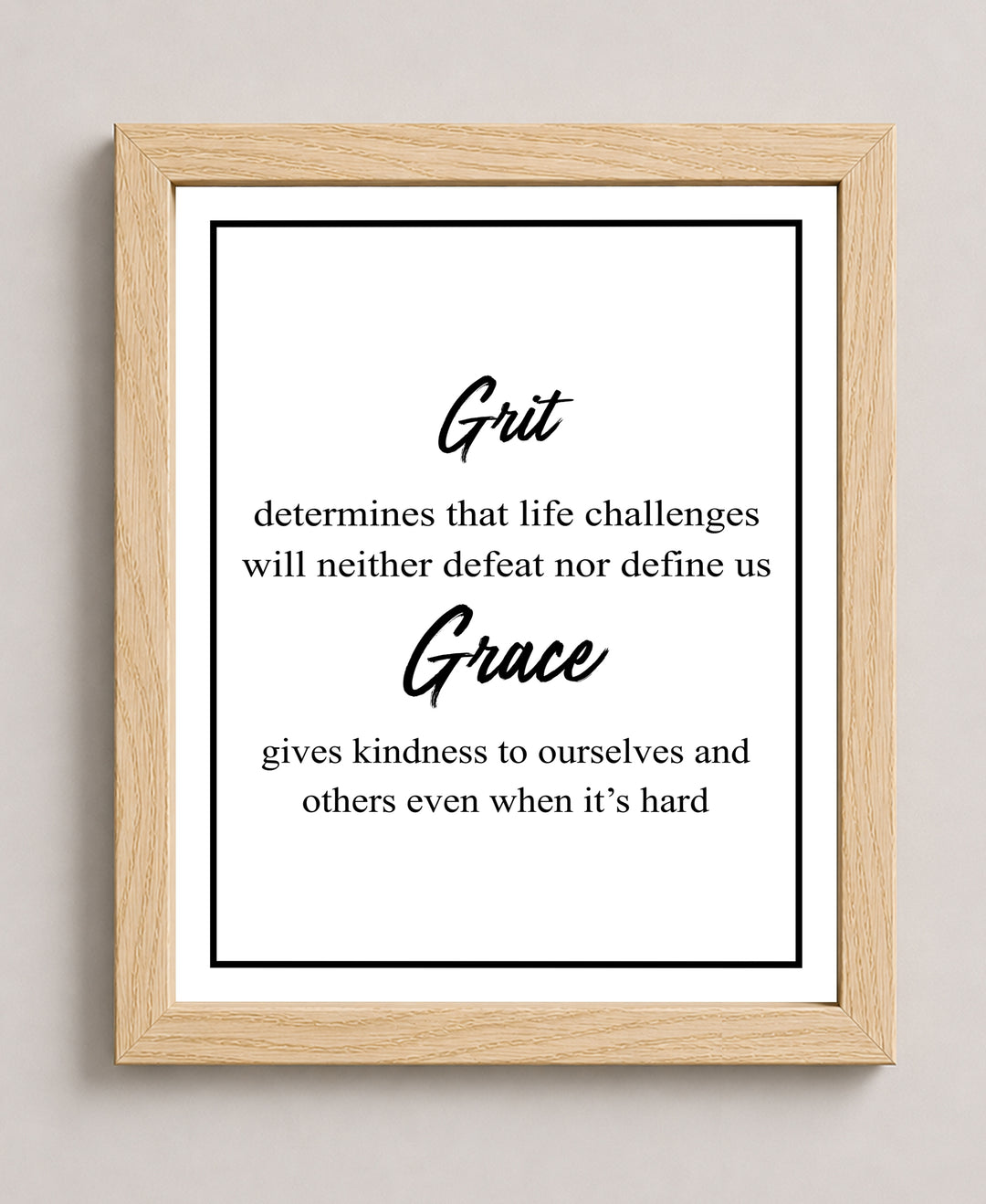 Life Challenges Neither Defeat Nor Define Us Inspirational Wall Art