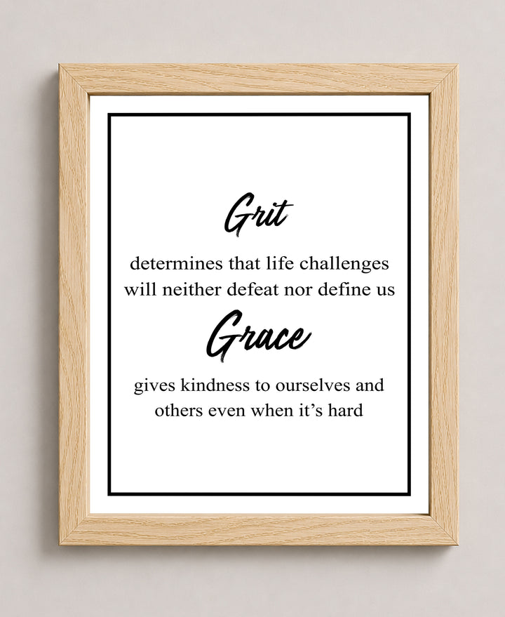 Life Challenges Neither Defeat Nor Define Us Inspirational Wall Art