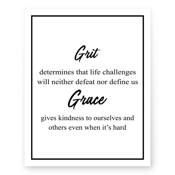 Life Challenges Neither Defeat Nor Define Us Inspirational Wall Art