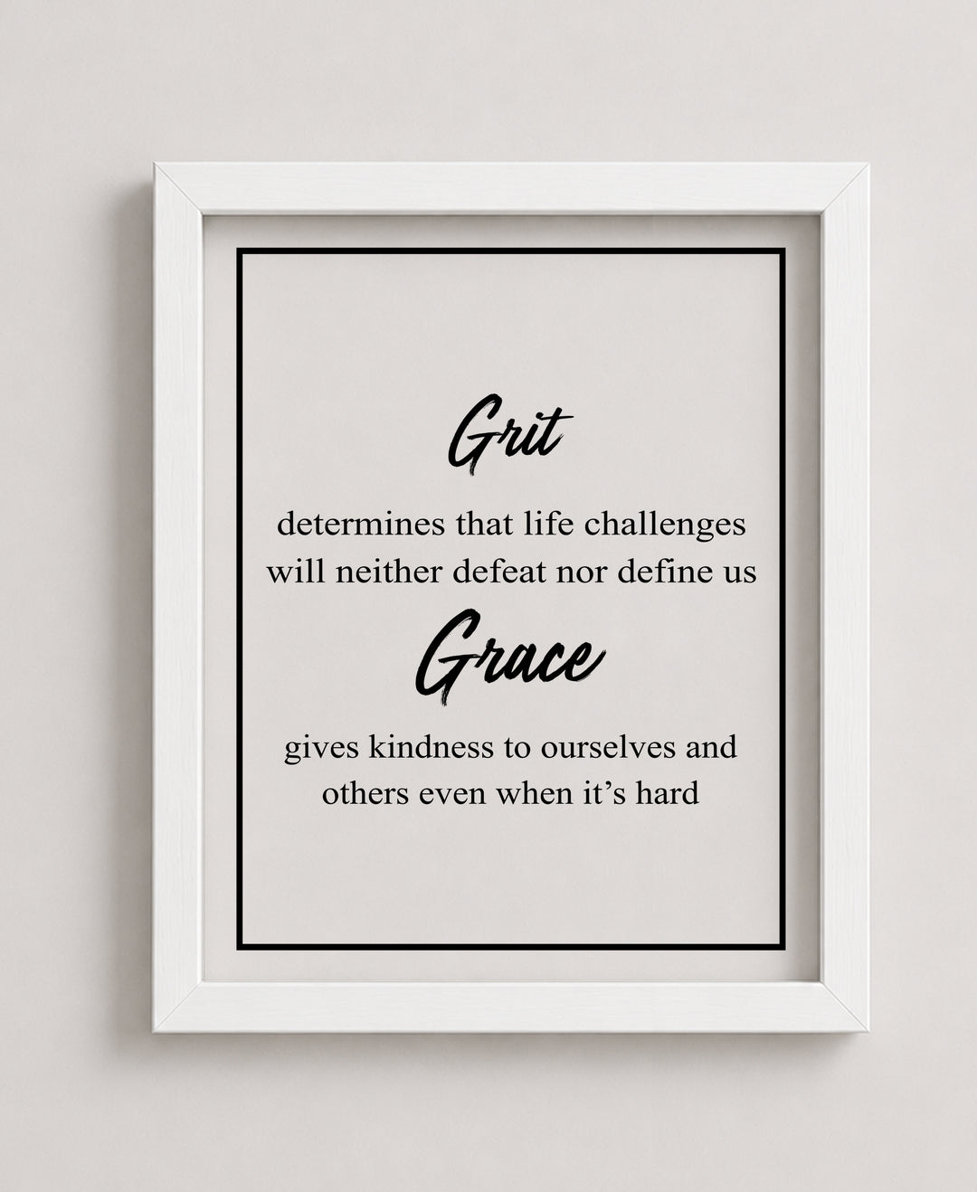 Life Challenges Neither Defeat Nor Define Us Inspirational Wall Art