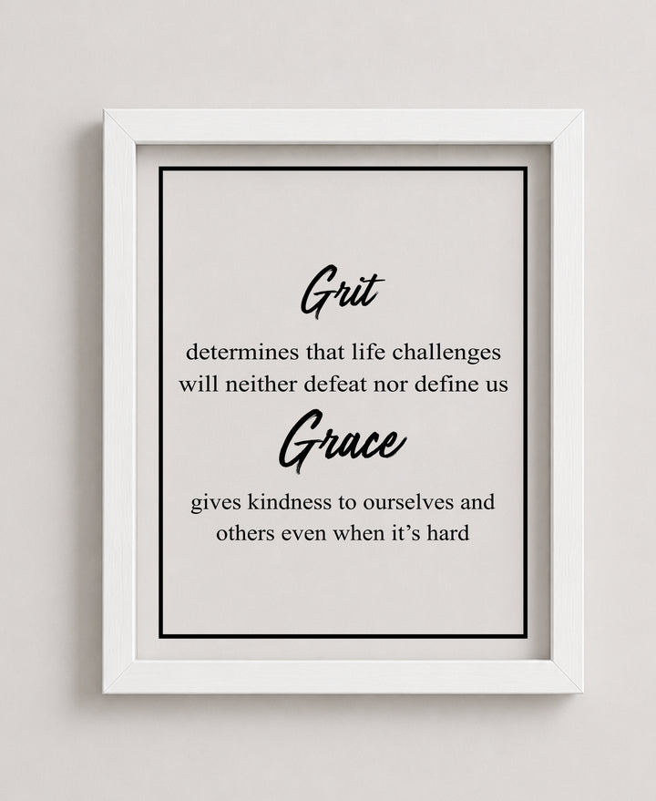 Life Challenges Neither Defeat Nor Define Us Inspirational Wall Art