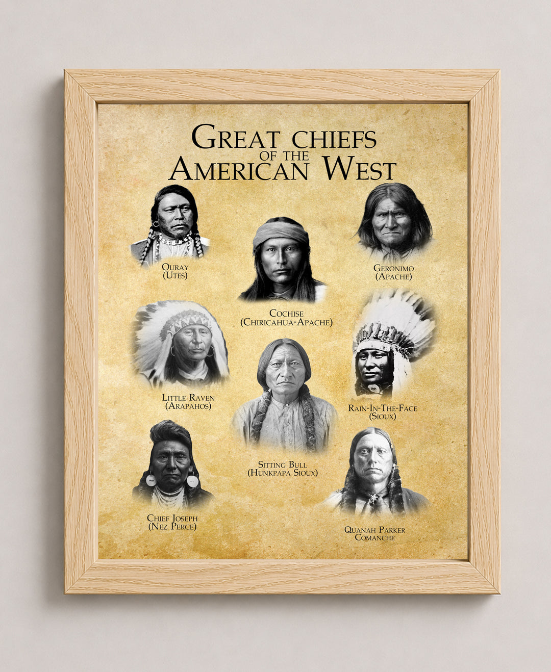 This Indian Chief Portrait Inspired Wall Art Print Patriotic Wall Art