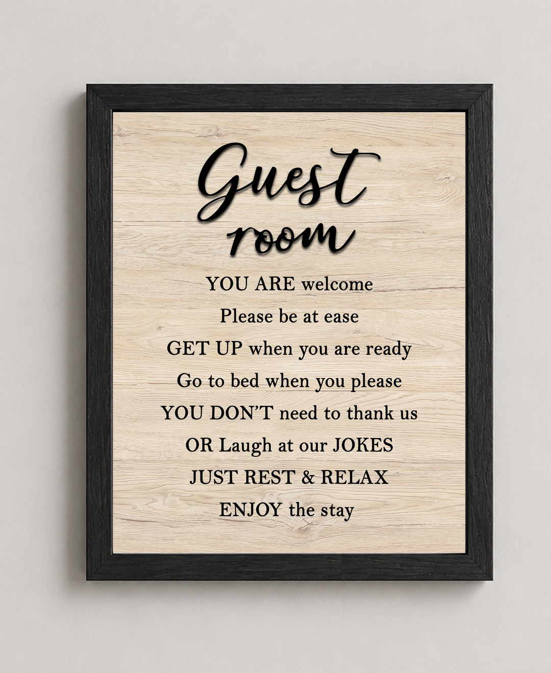 Enjoy The Stay Inspirational Wall Art
