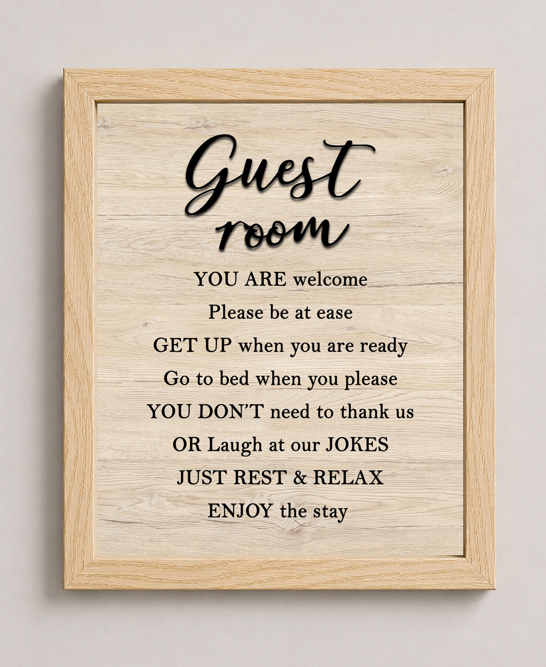 Enjoy The Stay Inspirational Wall Art