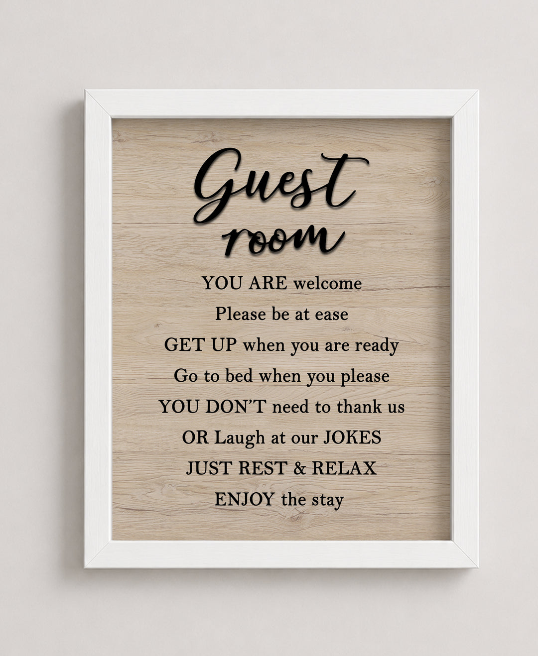 Enjoy The Stay Inspirational Wall Art