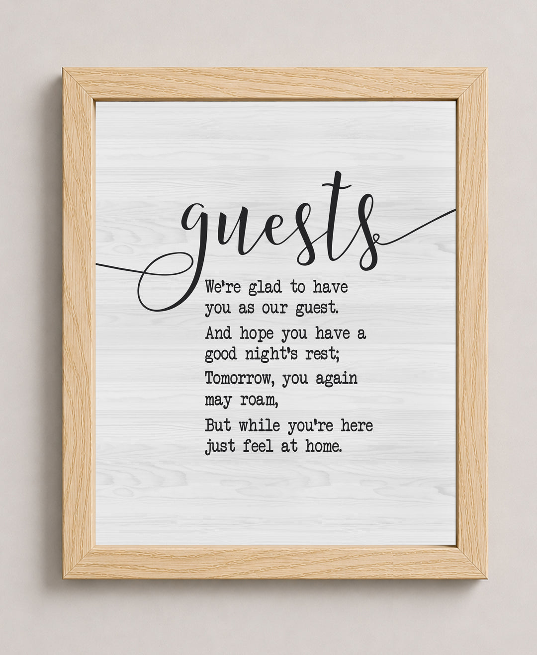 Welcome Wall Art Print Guests We re Glad Inspirational Wall Art