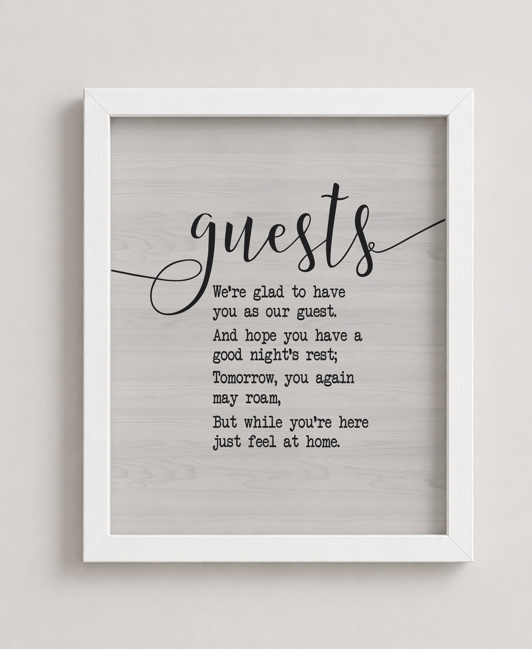 Welcome Wall Art Print Guests We re Glad Inspirational Wall Art