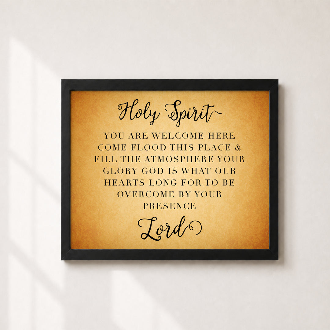 Holy Spirit You Are Welcome Inspirational Wall Art