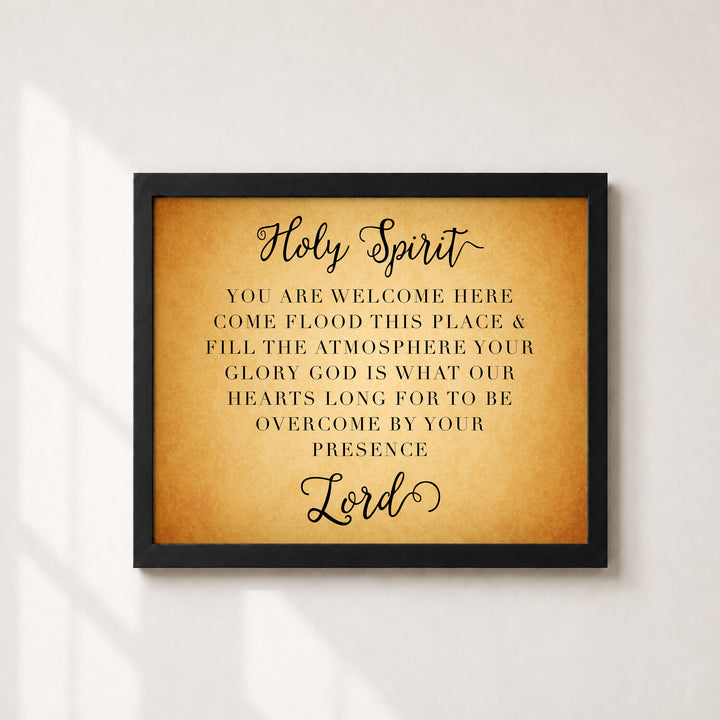 Holy Spirit You Are Welcome Inspirational Wall Art