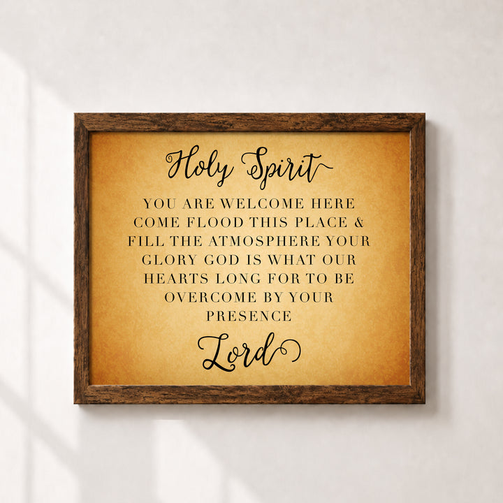 Holy Spirit You Are Welcome Inspirational Wall Art