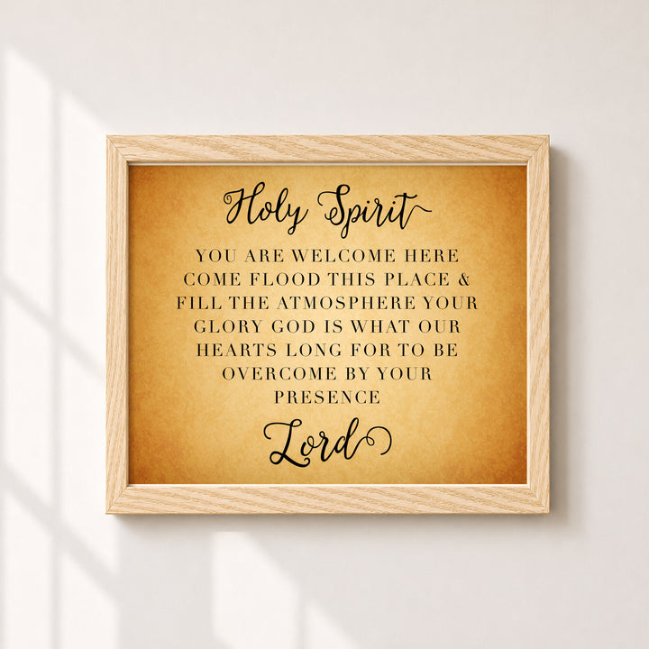 Holy Spirit You Are Welcome Inspirational Wall Art