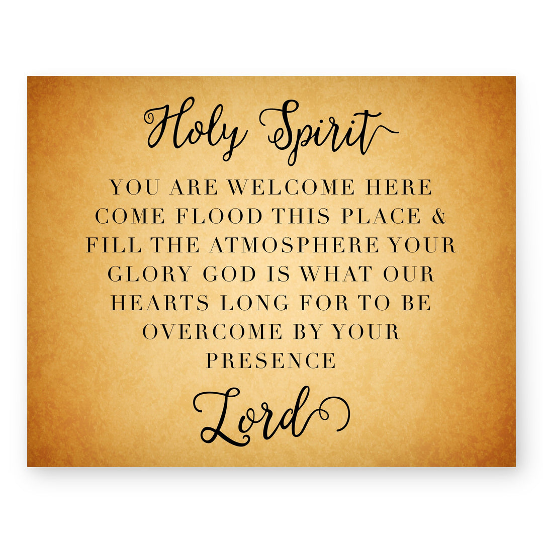 Holy Spirit You Are Welcome Inspirational Wall Art